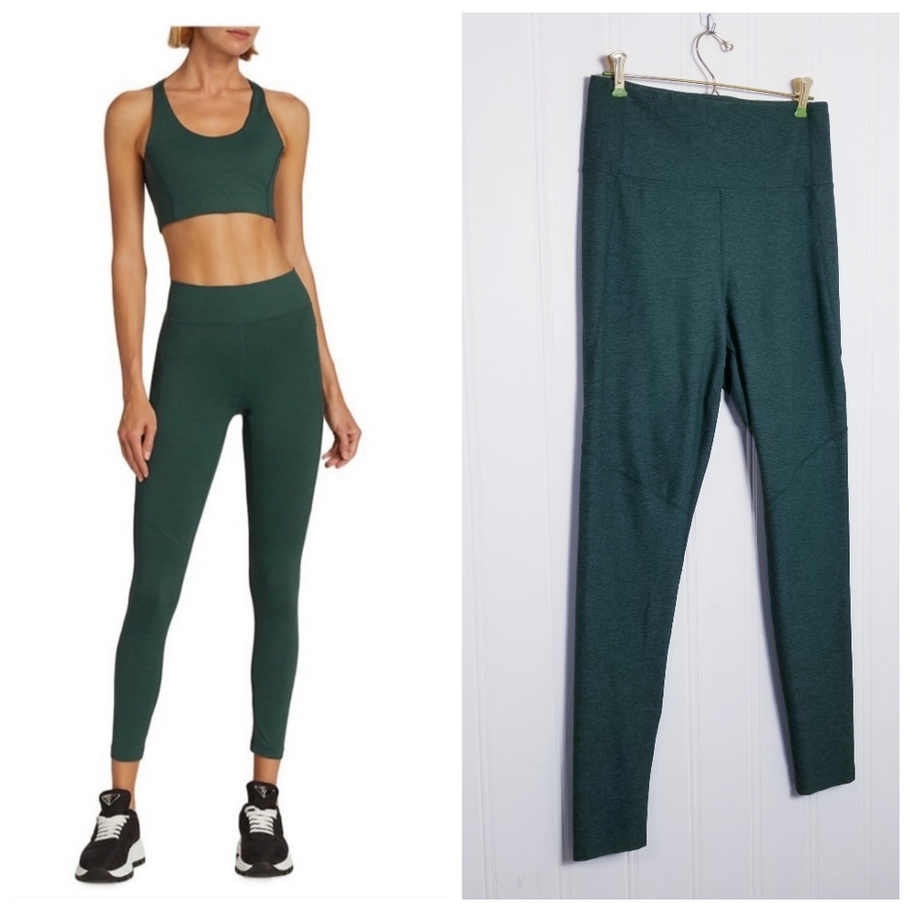 Outdoor Voices Leggings Size M Evergreen High Rise Workout Yoga Athleisure Green